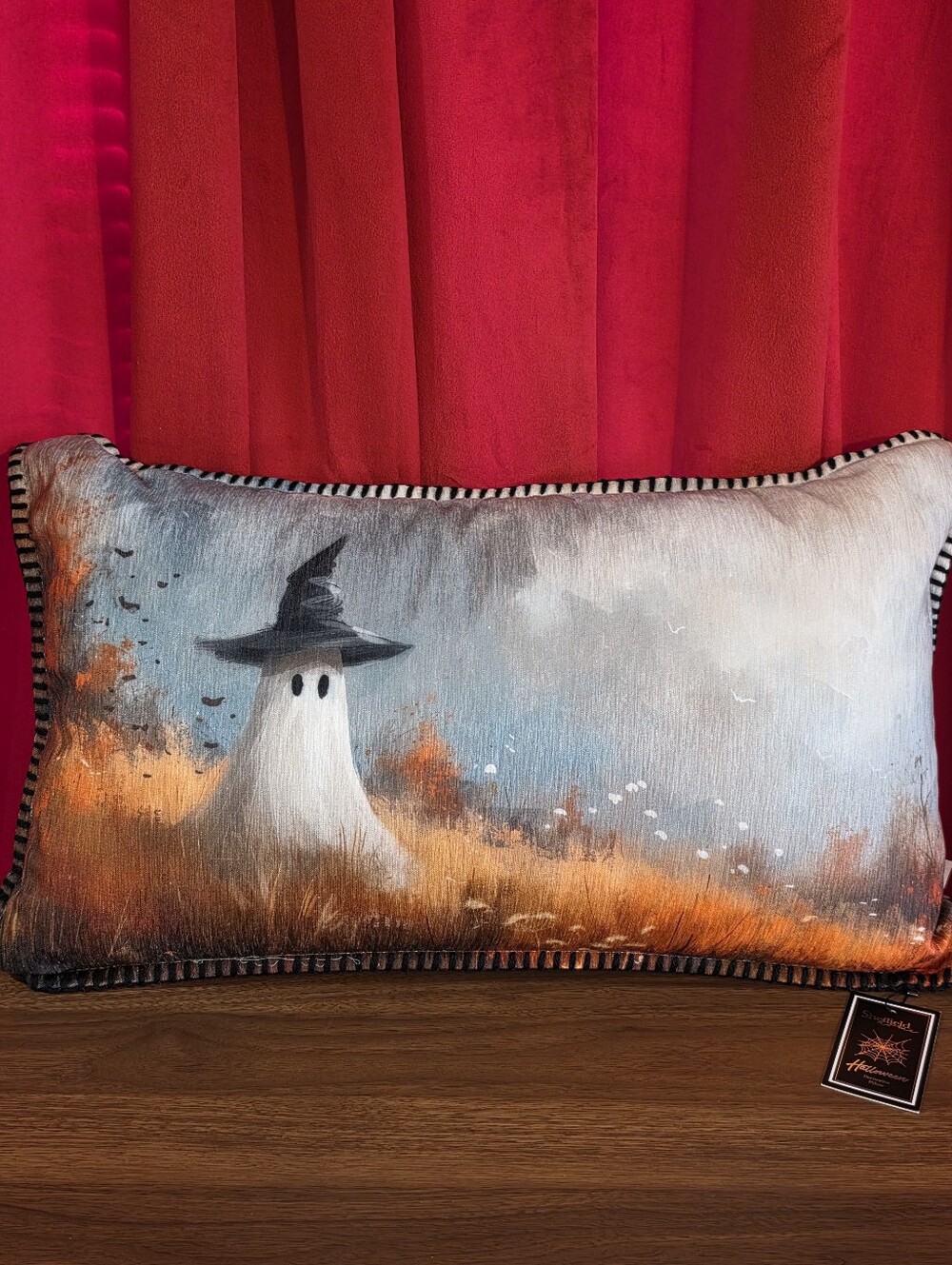 Ghost Witch Decorative Pillow Ghost Halloween Pillow Sheffield Home NWT